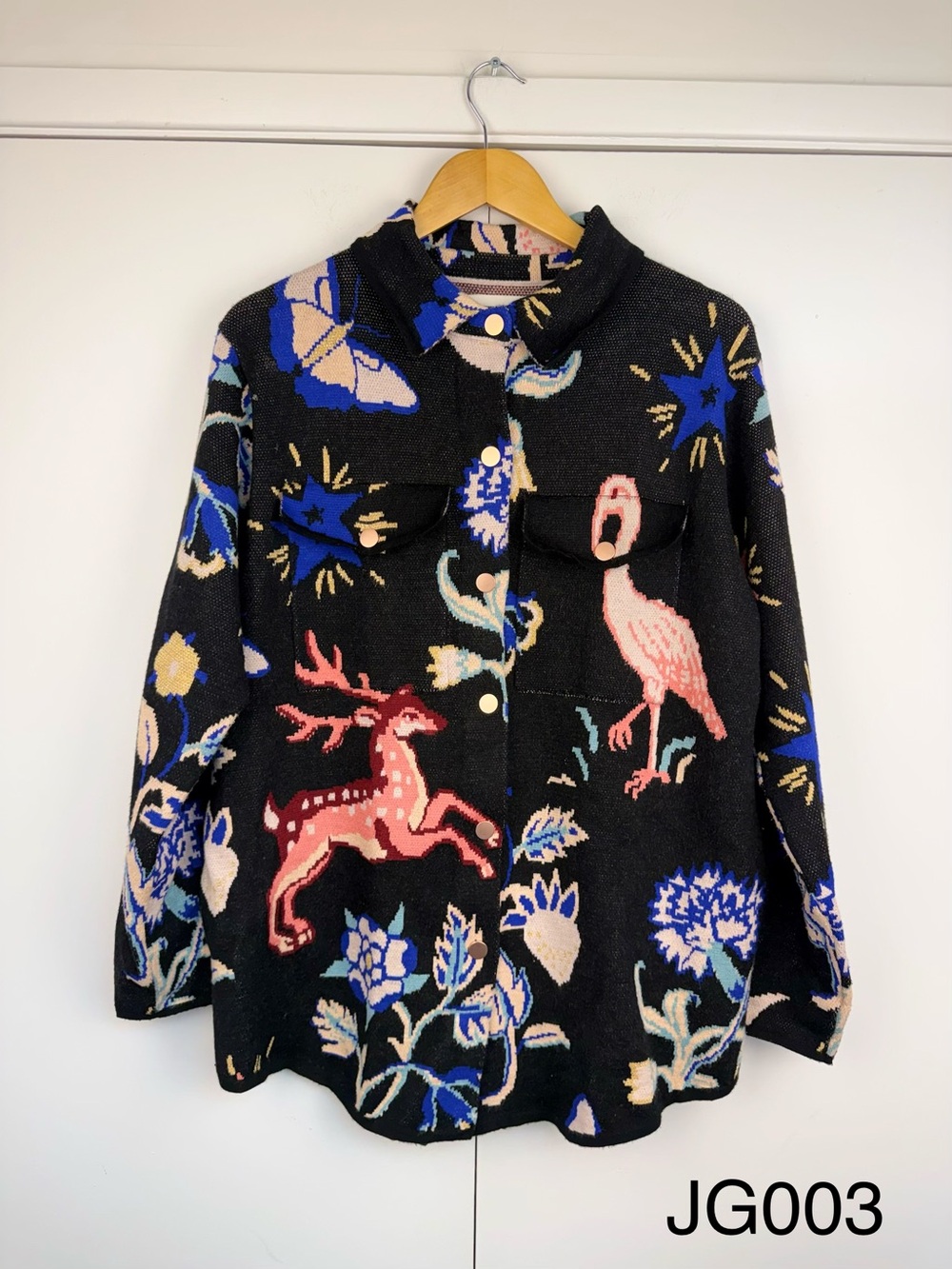Anthropologie Icon Sweater Coat Black Multicolor M